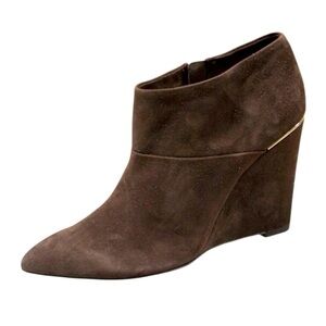 Coach Oakdale Women's Leather Pointed Ankle Booties, Chestnut 8.5 Fall Classic